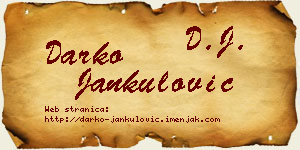 Darko Jankulović vizit kartica
